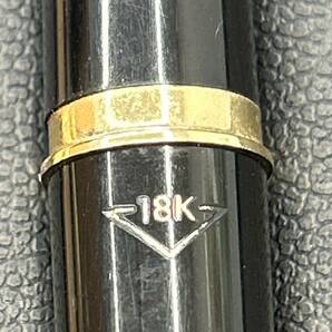 ☆247 PILOT パイロット 万年筆 18k K18 750 ブラック×ゴールド パイロット万年筆 筆記未確認 ネームありの画像5