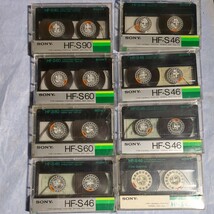 ジャンク　SONY　使用済み　カセットテープ　HF-S 90 60 46　計8本　ソニー　当時物　昭和レトロ　ノーマルポジション_画像1