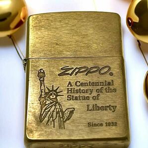 ZIPPO SOLID BRASS STATUE OF LIBERTY ジッポ 自由の女神 1995年9月製造 箱・保証書付き I XIの画像1