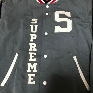 Supreme 09SS Aces Baseball Varsity Jacet Lサイズ グレー シュプリーム スタジャン ジャケット ブルゾン Sロゴ logoの画像3