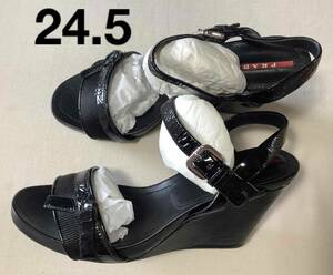 ☆★見逃せない★☆ 超美品 ！PRADA SPORT プラダ スポーツ ウェッジソール サンダル 39号 24.5