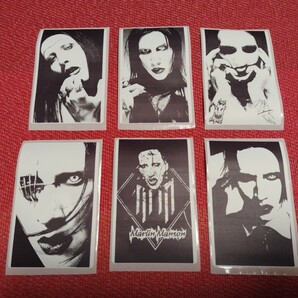 Marilyn Manson マリリン・マンソン 全長8cm防水加工シール 6枚