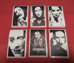 Marilyn Manson マリリン・マンソン 全長8cm防水加工シール 6枚