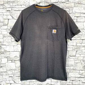 carhartt カーハート ロゴポケット半袖Tシャツ カットソー FORCE RELAXED FIT グレー M