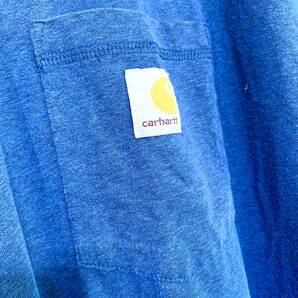 Carhartt カーハート ロゴポケット半袖Tシャツ カットソー RELAXED FIT FORCE ブルー 3XL TALLの画像4