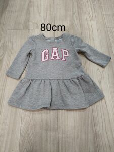 babyGap 80cm ワンピース 長袖 ベビー服 子供服　グレー　GAP