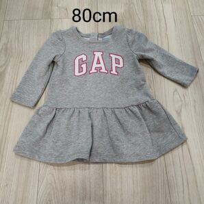 babyGap 80cm ワンピース 長袖 ベビー服 子供服　グレー　GAP