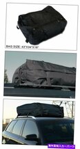 ユニバーサルブラックレインプルーフルーフトップカーゴラックキャリアバッグ旅行荷物貯蔵庫Universal Black Rainproof Roof Top Cargo Ra_画像2