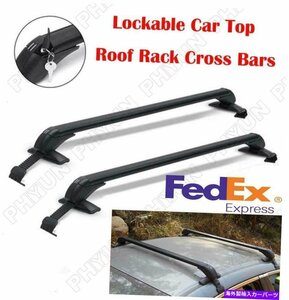 2PCS 45 ユニバーサルルーフラックオーバーヘッドサイドレールバー荷物キャリアアルミニウム2Pcs 45 Universal Roof Rack Overhead Side