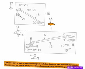 トヨタOEM 4runnerルーフラックレール荷物荷物キャリア監督右6349335021TOYOTA OEM 4Runner Roof Rack Rail Luggage Carrier-Rear Cover R