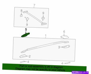 本物のレクサスフロントカバールーフラックレッグ63491-60090-C0ランドクルーザーLX470Genuine Lexus Front Right Cover Roof Rack Leg 63