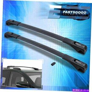 2013-2018のトヨタRAV4調整可能な黒いフロントリアルーフトップラッククロスバーFor 2013-2018 Toyota Rav4 Adjustable Black Front Rear