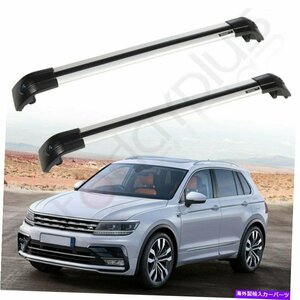 ルーフラック荷物アルミニウムレールクロスバーVWティグアン2010-2016フォルクスワーゲンRoof Rack Luggage Aluminum Rail Cross Bar For