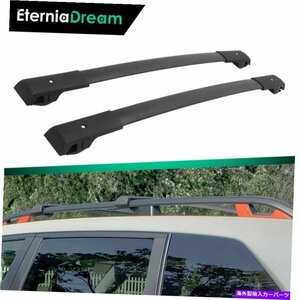 クロスバーのルーフレールラックブラック荷物荷物フィットスバルアセント2019-2021Cross Bars Roof Rails Rack Black Luggage Baggage Fit