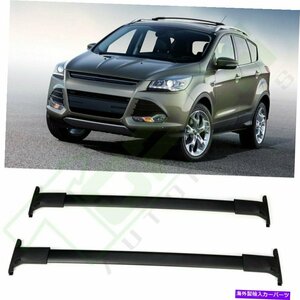 フォードエスケープのための2xルーフラッククロスバー2013-2019アルミニウム荷物キャリアblk2X Roof Rack Cross Bar for Ford Escape 2013