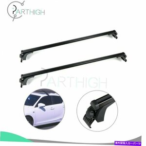 55インチのブラックアルミニウムルーフラックサイドレールクロスバーキャリアフレームを調整可能For 55 Black Aluminum Roof Rack side R