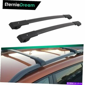 ジープチェロキー2014-2020ルーフレールラッククロスバーに合う1ペアブラッククロスバー1 Pair Black Cross Bars Fit for Jeep Cherokee 2