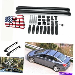 2×SUVカールーフラックオーバーヘッドレールバー荷物自転車キャリアアルミニウム合金2× SUV Car Roof Rack Overhead Rails Bars Luggage