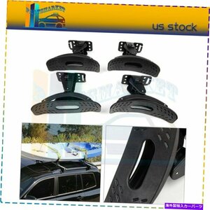 カヤックルーフラックSUVトラックトップマウントキャリア4PC用ユニバーサルカヌーボートカーKayak Roof Rack Universal Canoe Boat Car Fo