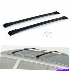 2003年から2008年のホンダパイロットのルーフラッククロスバー荷物キャリアアルミニウムブラックRoof Rack Cross Bars Luggage Carrier Al