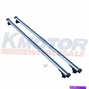 アルミニウムトップルーフラッククロスバーレールキャリアBMW 53 135cm用調整可能クランプAluminum Top Roof Rack Cross Bar Rail Carrier