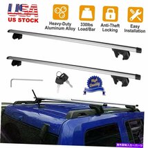 ユニバーサルルーフラッククロスバーキャリア調整可能なアルミニウム屋上荷物ラックUniversal Roof Rack Cross Bars Carrier Adjustable A_画像1