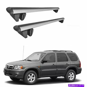 マツダトリビュート2001 2006ルーフラッククロスバーロック可能な荷物キャリアシルバーfor Mazda Tribute 2001 2006 Roof Rack Cross Bars