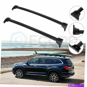 2017-2018ホンダパイロットアルミニウムルーフラッククロスバーレールブラック2pcsFor 2017-2018 Honda Pilot Aluminum Roof Rack Cross B