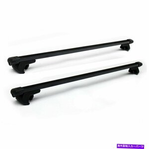 48 ユニバーサルカートップルーフラックCors48 Universal Car Top Roof Rack Corss Bar Luggage Cargo Carrier Black w/ Lock