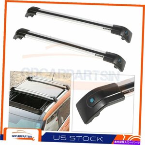 2013-2017のヒュンダイサンタフェルーフラッククロスバー荷物アルミニウムバーロック可能For 2013-2017 Hyundai Santa Fe Roof Rack Cross