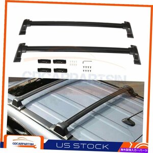 2007-2011ホンダCRV CR-VルーフラッククロスバーブラックレールアルミキャリアFits 2007-2011 Honda CRV CR-V Roof Rack Cross Bars Black