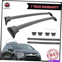 2018-2020の新しいルーフラッククロスバーホンダオデッセイアルミニウムブラックカーゴ3.5L V6New Roof Rack Cross Bar For 2018-2020 Hon_画像1