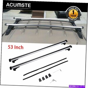 ユニバーサル53 アルミニウムルーフトップレールラッククロスバー貨物運搬車SUVロックUniversal 53 Aluminum Roof Top Rail Rack Cross