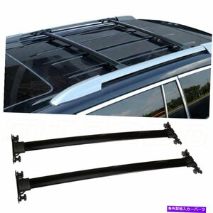 トップルーフラッククロスバー荷物フィット2008-2013トヨタハイランダーブラックアルミニウムTop Roof Rack Cross Bar Luggage Fits 2008-