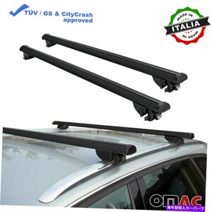 ブラックロック可能なルーフラッククロスバー荷物キャリアにはBMW X3（G01）2018-2022に適合するBlack Lockable Roof Rack Cross Bars Lug