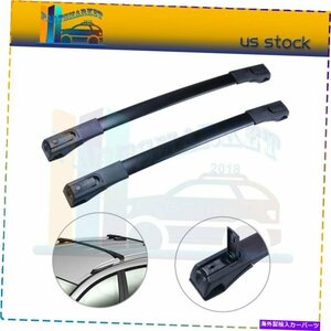 13-18のトヨタRAV4調整可能な黒いフロントリアルーフトップラッククロスバー2PCSFor 13-18 Toyota Rav4 Adjustable Black Front Rear Roof