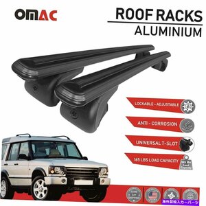 ランドローバーディスカバリーのためのルーフラッククロスバー荷物キャリアブラック2002-2004Roof Rack Cross Bars Luggage Carrier Black