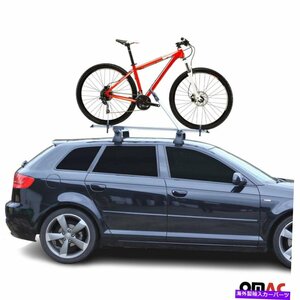 自転車キャリアルーフマウントアルミニウムスチール自転車ラックサイクリングカートラックSUVBike Carrier Roof Mount Aluminum Steel Bic