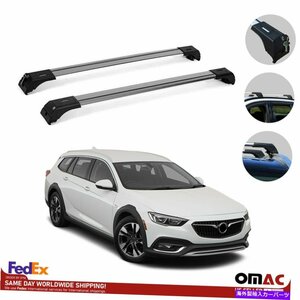 ルーフラッククロスバー荷物キャリアシルバーセットビュイックリーガルツアルス2018-2021Roof Rack Cross Bars Luggage Carrier Silver Se