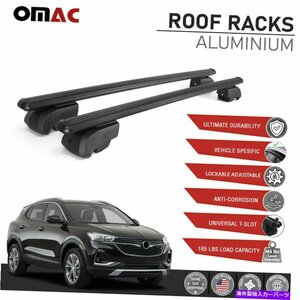 黒いルーフラッククロスバーAlu。 Buick Encore GX 2020-2022の荷物キャリアBlack Roof Rack Cross Bars Alu. Luggage Carrier for Buick