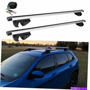 2014-22ジープチェロキー48 カートップルーフクロスバー荷物荷物キャリアラックFor 2014-22 Jeep Cherokee 48 Car Top Roof Cross Bar L