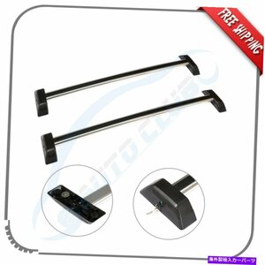 2006-2010ハマーH3 H3Tルーフラッククロスバーブラックレールアルミニウムw/ロックFits 2006-2010 Hummer H3 H3T Roof Rack Cross Bars Bl