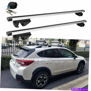 車のトップルーフラッククロスバー荷物キャリアアルミニウムスバルクロストレック16-21Car Top Roof Rack Cross Bar Luggage Carrier Alum