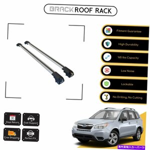 ブラックルーフラック荷物キャリアクロスバースバルフォレスター2013→アップシルバーBRACK Roof Rack Luggage Carrier Cross Bars For Su