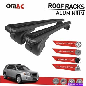 ルーフラッククロスバー荷物キャリアGMC地形2010-2017のブラックセットRoof Rack Cross Bars Luggage Carrier Black Set For GMC Terrain