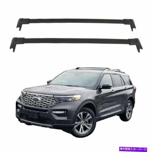 フォードエクスプローラー2020 2021 2022ブラック用のルーフラッククロスバー荷物キャリアRoof Rack Cross Bars Luggage Carrier for Ford