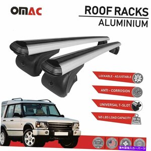 ランドローバーディスカバリーのためのルーフラッククロスバー荷物キャリアシルバー2002-2004Roof Rack Cross Bars Luggage Carrier Silve