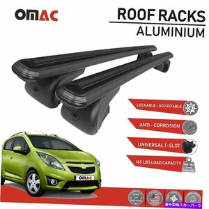 シボレースパークスポーツのためのルーフラッククロスバー荷物キャリアブラック2013-2015Roof Rack Cross Bars Luggage Carrier Black for