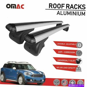 ミニクーパークラブマンF54 2016-2022のためのルーフラック荷物キャリアクロスバーシルバーRoof Rack Luggage Carrier Cross Bar Silver F