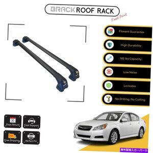 スバルレガシーSTIのブラックルーフラッククロスバー2009-2012ブラックBrack Roof Rack Cross Bars For Subaru Legacy Sti 2009-2012 Blac